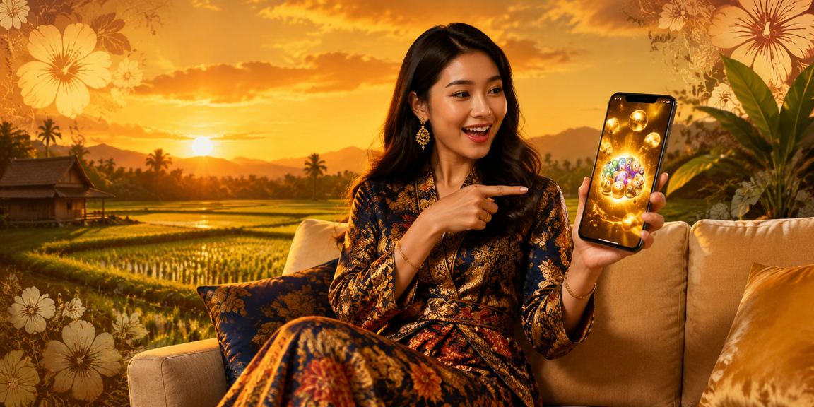 Contoh tawaran loteri dan bonus dengan tema batik di Kedah melalui platform 7200